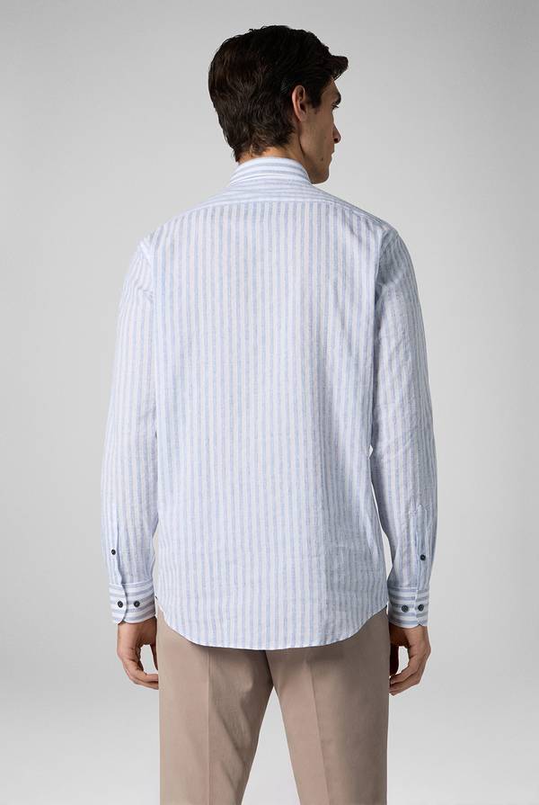 Lab. Pal Zileri Camicia a macro righe bianche e azzurre Shopping Online