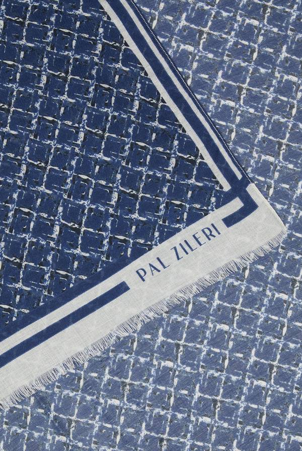 Lab. Pal Zileri Sciarpa in modal e lana con fantasia geometrica Prezzo Ridotto