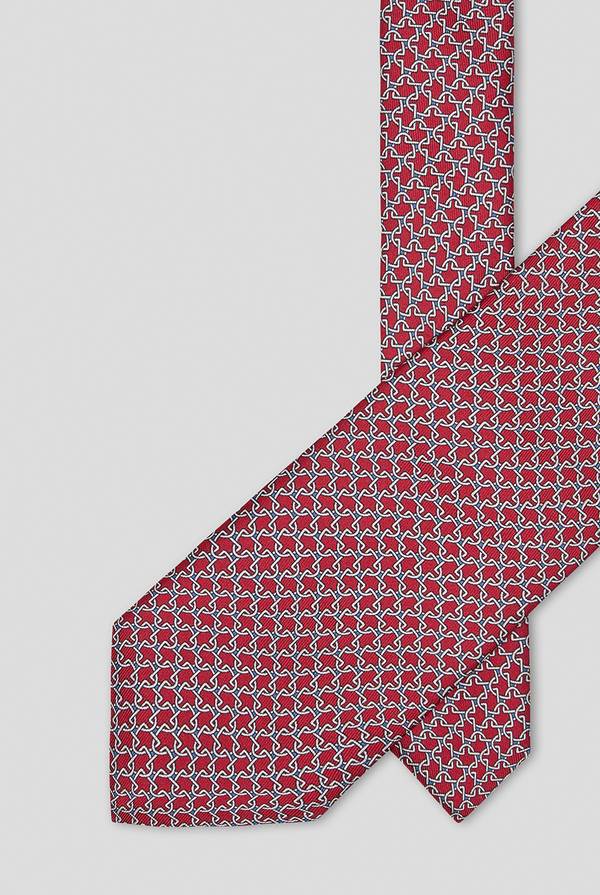 Lab. Pal Zileri Cravatta in pura seta stampata con motivo geometrico Saldi Di Fabbrica