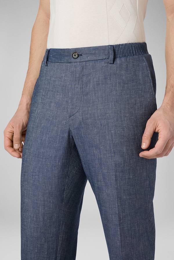 Lab. Pal Zileri Pantalone in lino e cotone stretch Negozi Online