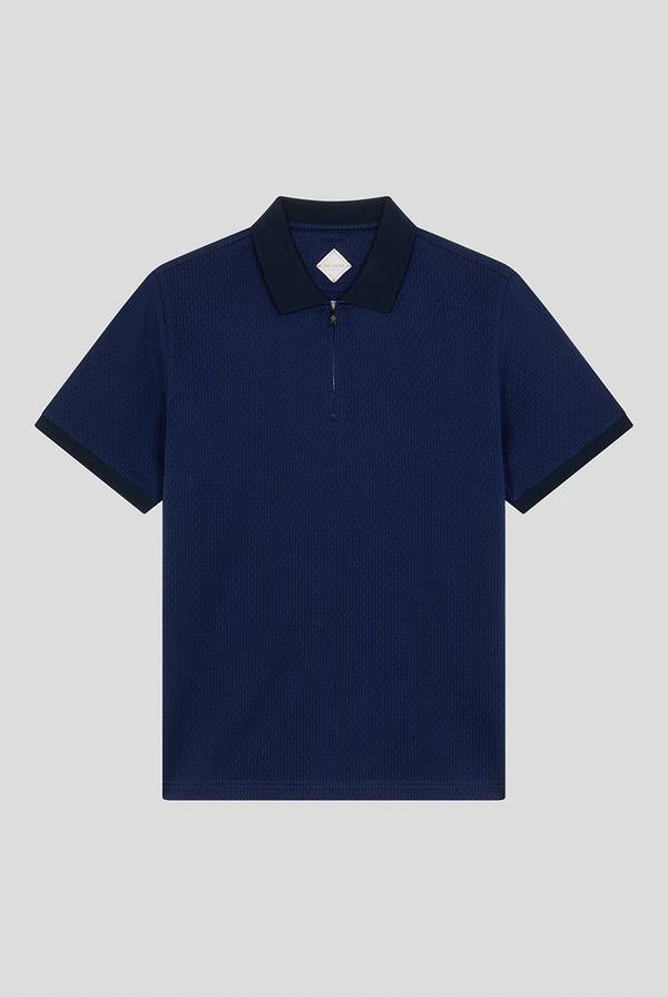 Lab. Pal Zileri Polo a zip in cotone mercerizzato Saldi Di Fabbrica