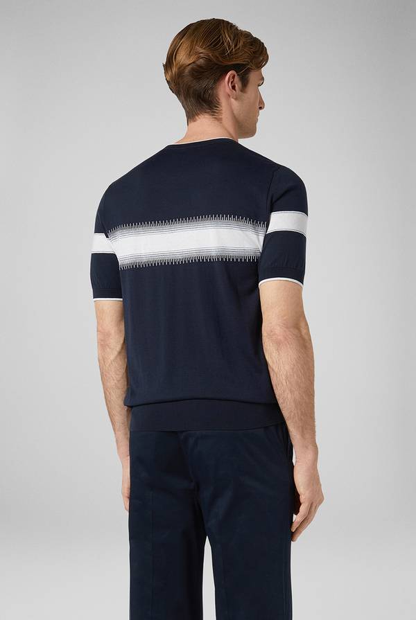 Lab. Pal Zileri Maglia girocollo in seta e cotone Moda