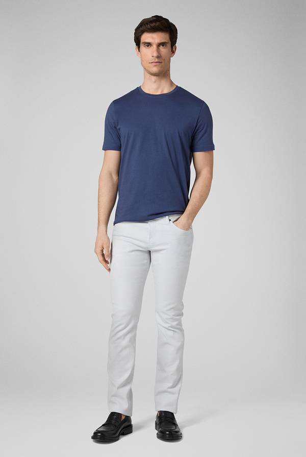 Lab. Pal Zileri T-Shirt in cotone nel colore blu navy Offerta