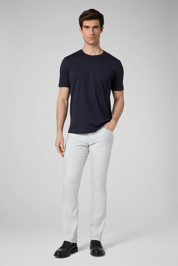 Lab. Pal Zileri T-Shirt in cotone nel colore blu navy Offerta