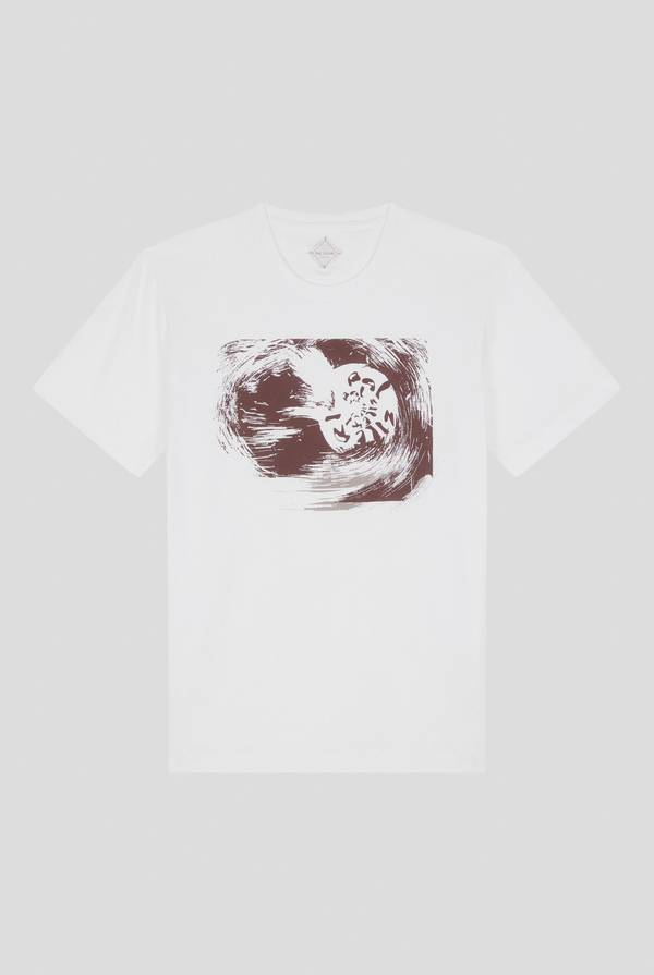 Lab. Pal Zileri tshirt in cotone con stampa astratta