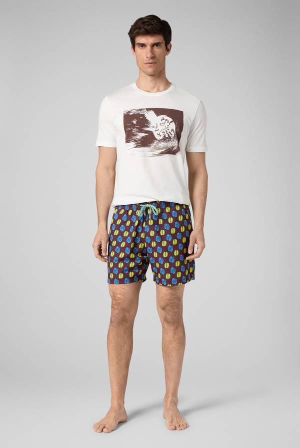 Lab. Pal Zileri tshirt in cotone con stampa astratta Outlet