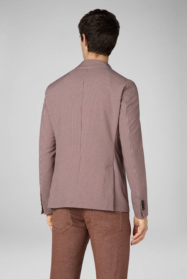 Lab. Pal Zileri Giacca Effortless in jersey con motivo pied de poule Vendita Calda