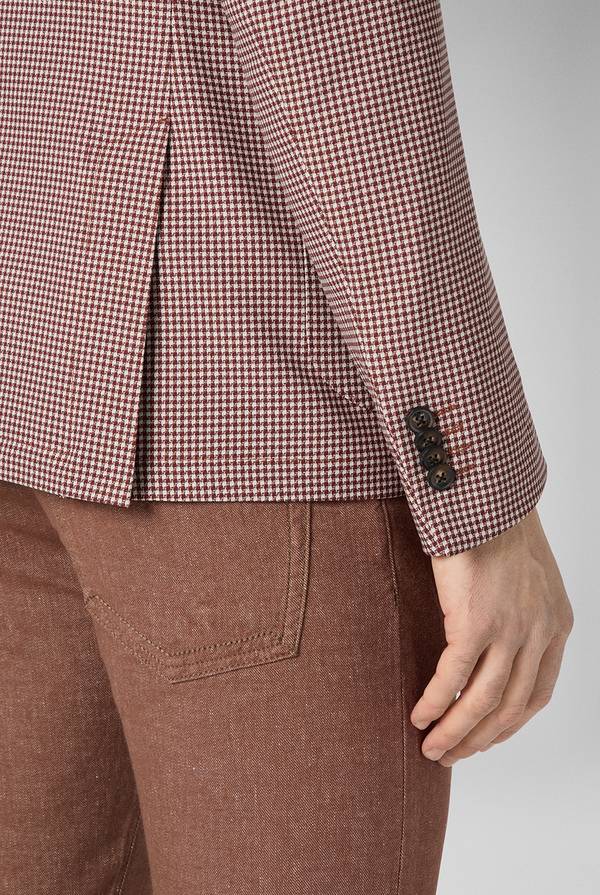 Lab. Pal Zileri Giacca Effortless in jersey con motivo pied de poule Vendita Calda