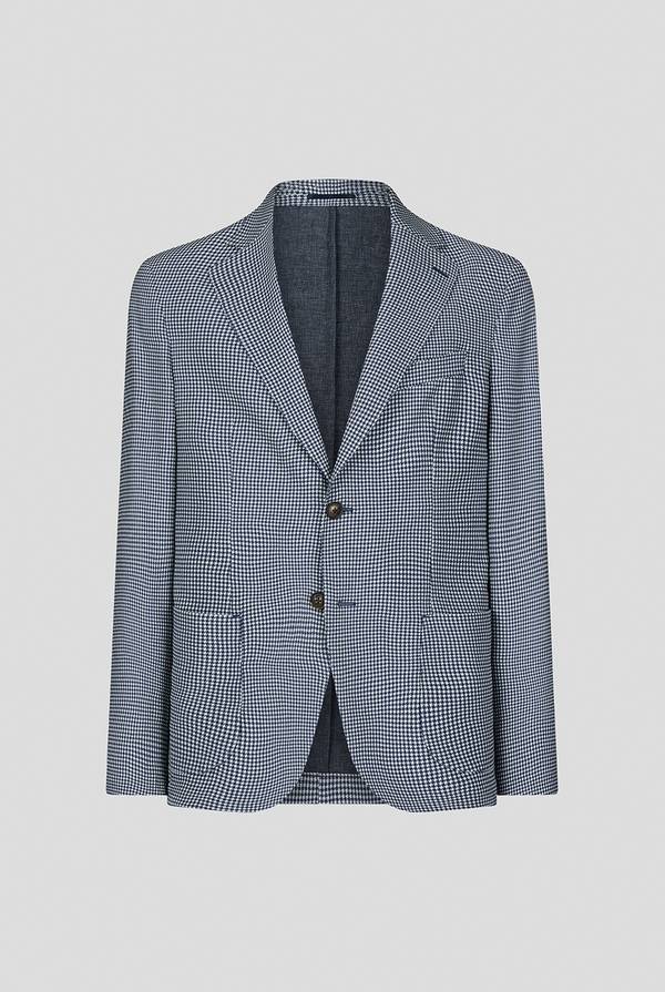 Lab. Pal Zileri Giacca Effortless in jersey con motivo pied de poule