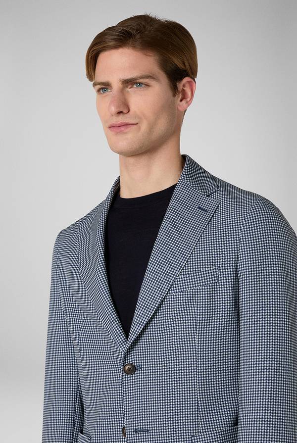 Lab. Pal Zileri Giacca Effortless in jersey con motivo pied de poule I Più Venduti