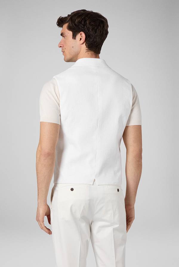 Lab. Pal Zileri Gilet doppiopetto bianco con macro bottoni 2025