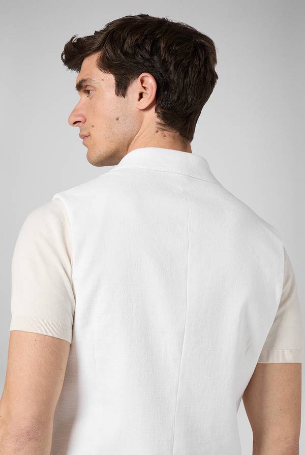 Lab. Pal Zileri Gilet doppiopetto bianco con macro bottoni 2025