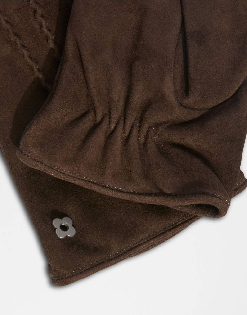 Lardini Guanti marroni in pelle di camoscio e interno in cashmere Liquidazione