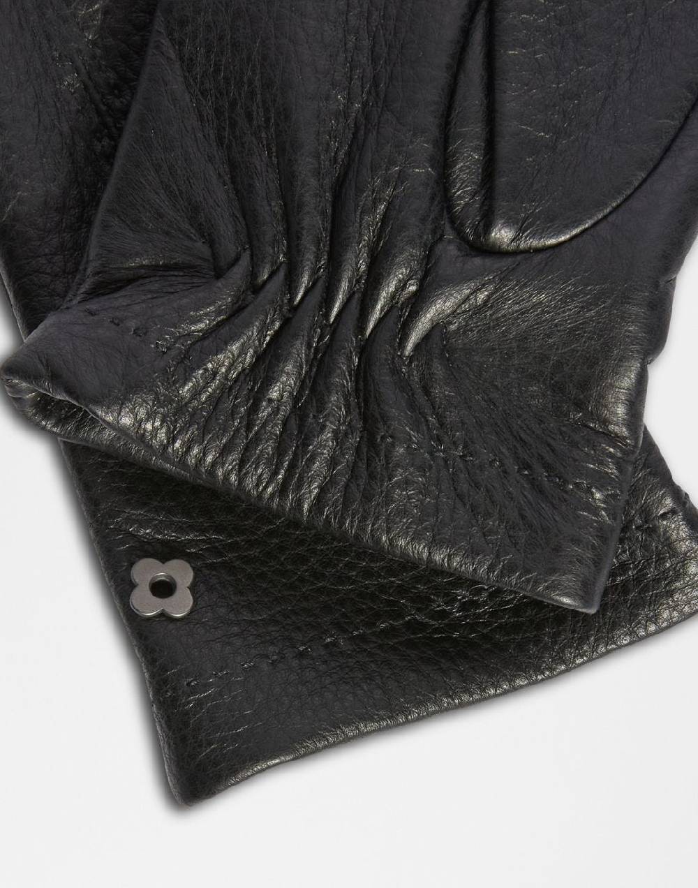 Lardini Guanti neri in pelle di cervo e interno in cashmere Online