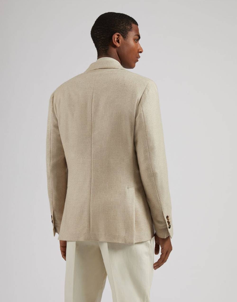 Lardini Giacca special line beige monopetto in cashmere e seta Offerte