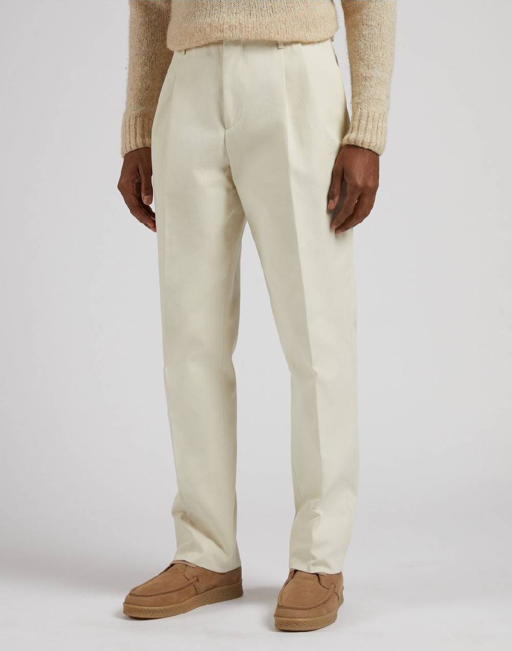 Lardini Pantalone feeling in twill di cotone color panna Super Saving Price