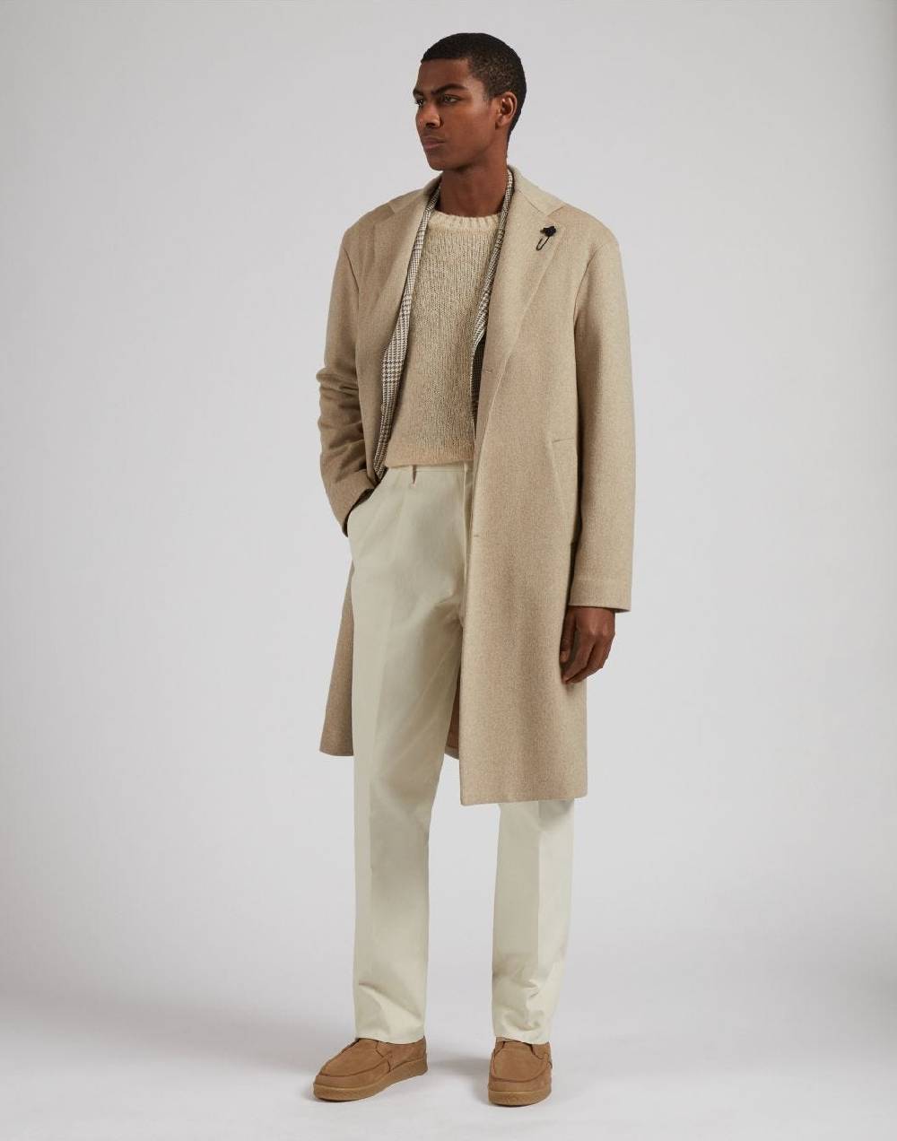 Lardini Pantalone feeling in twill di cotone color panna Super Saving Price