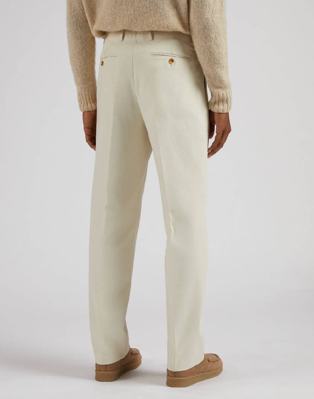 Lardini Pantalone feeling in twill di cotone color panna Super Saving Price