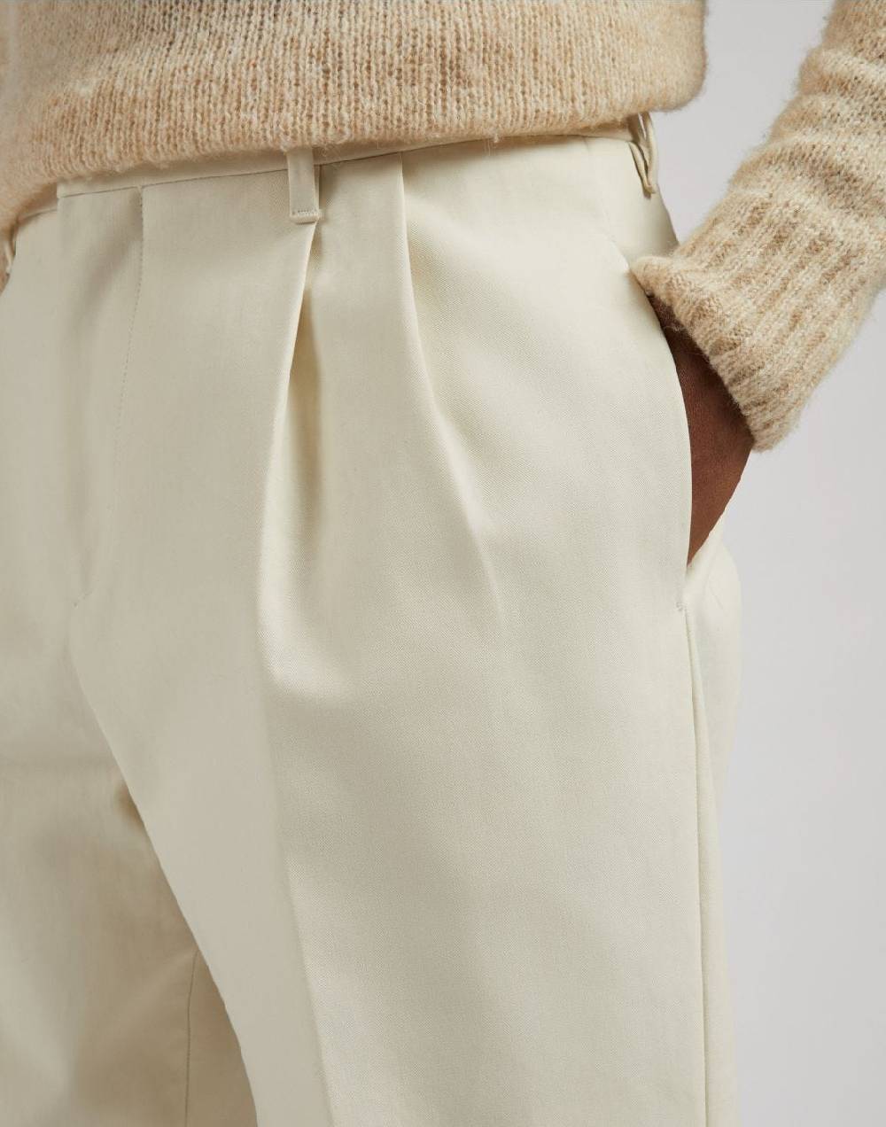 Lardini Pantalone feeling in twill di cotone color panna Super Saving Price