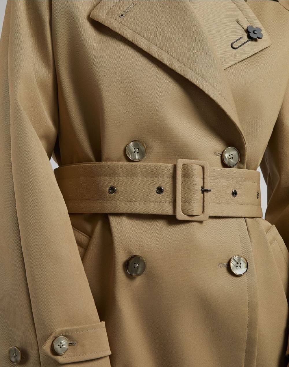 Lardini Trench corto doppiopetto beige water-repellent Vendite Flash