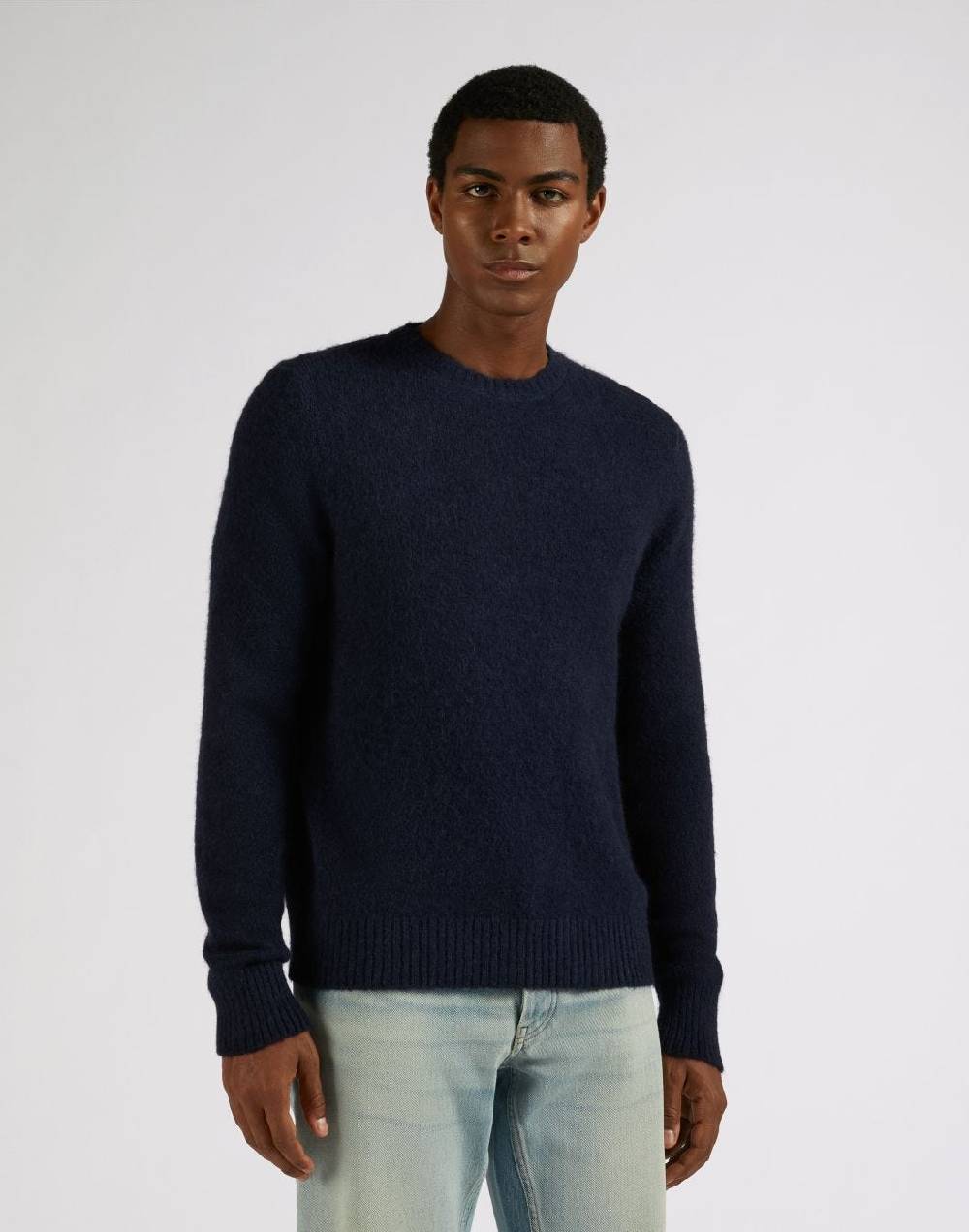 Lardini Maglia girocollo blu a maglia rasata Qualità Garantita