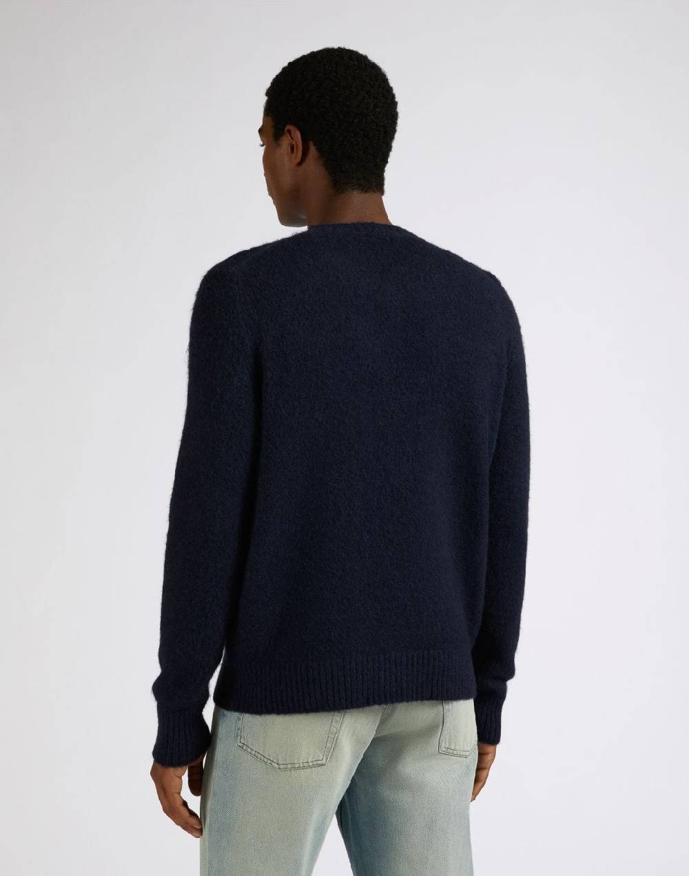 Lardini Maglia girocollo blu a maglia rasata Qualità Garantita