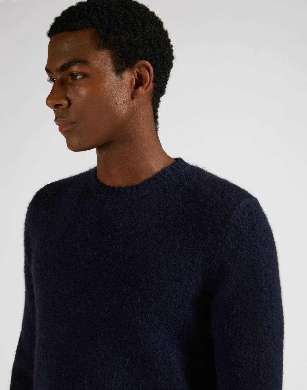 Lardini Maglia girocollo blu a maglia rasata Qualità Garantita
