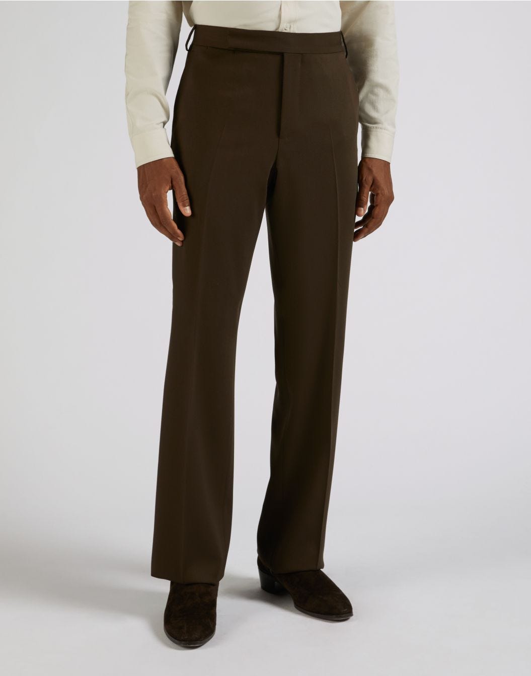 Lardini Pantalone attitude marrone in lana Fino Al -60%