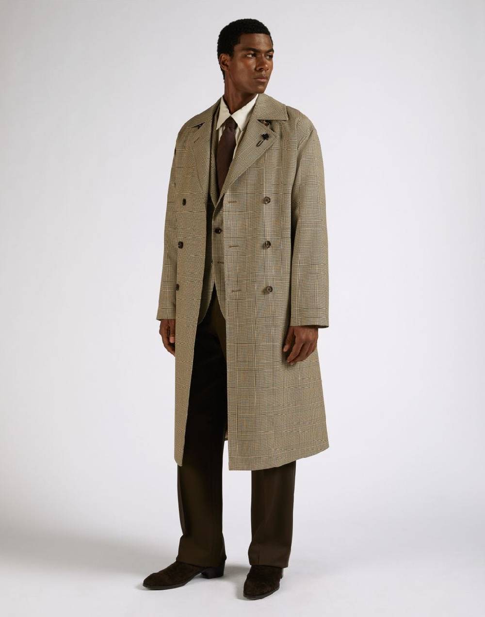 Lardini Pantalone attitude marrone in lana Fino Al -60%