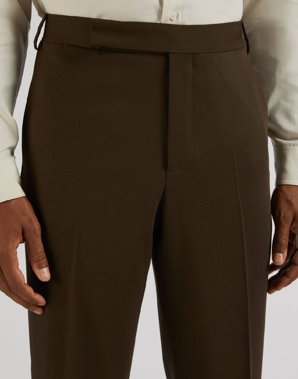 Lardini Pantalone attitude marrone in lana Fino Al -60%