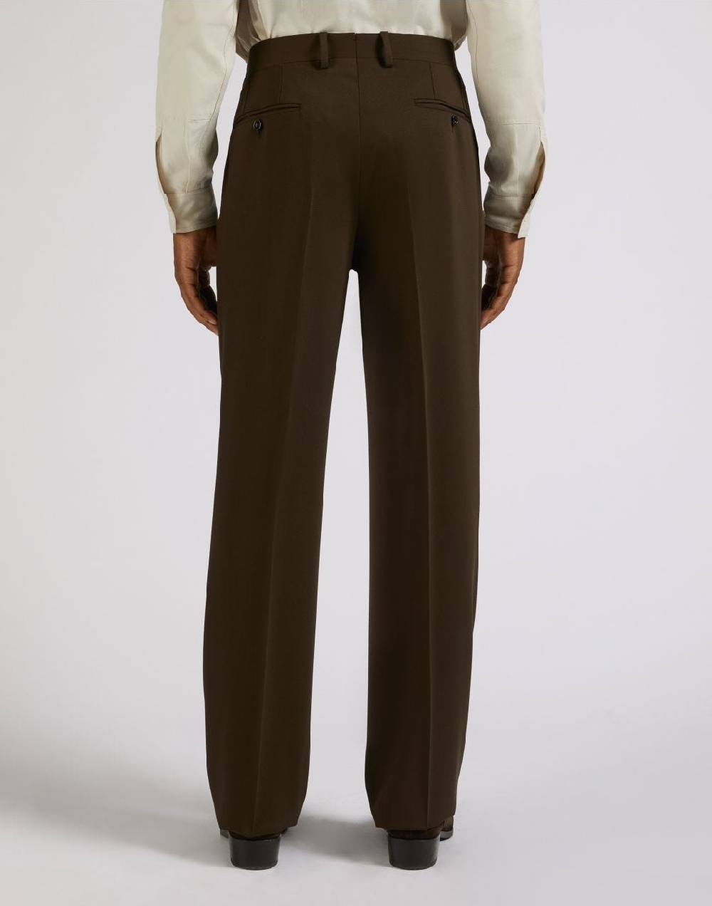 Lardini Pantalone attitude marrone in lana Fino Al -60%