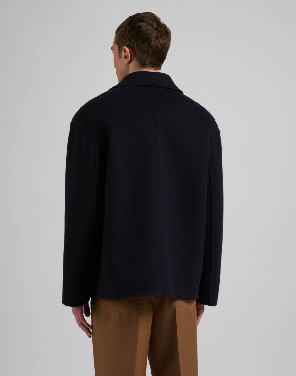 Lardini Caban corto doppiopetto 6 bottoni in lana blu Shopping Online