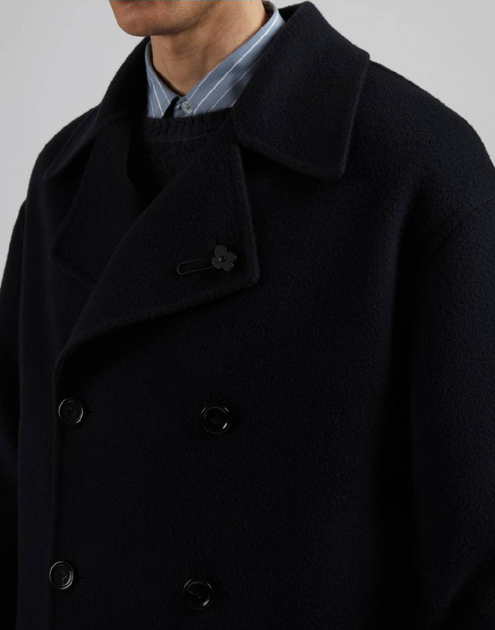 Lardini Caban corto doppiopetto 6 bottoni in lana blu Shopping Online