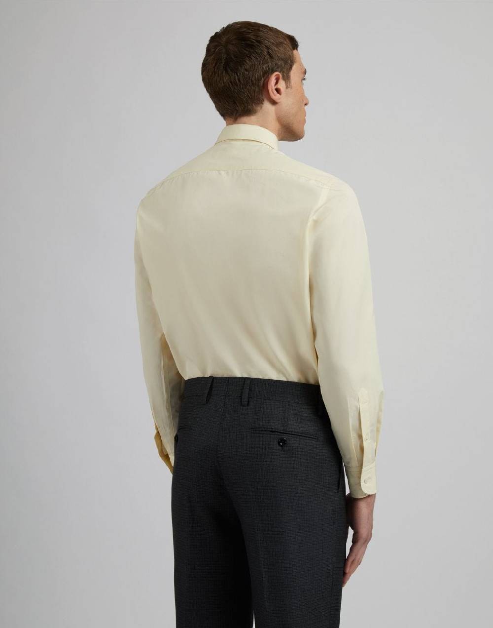 Lardini Camicia gialla in popeline di cotone compact Prezzo Ridotto
