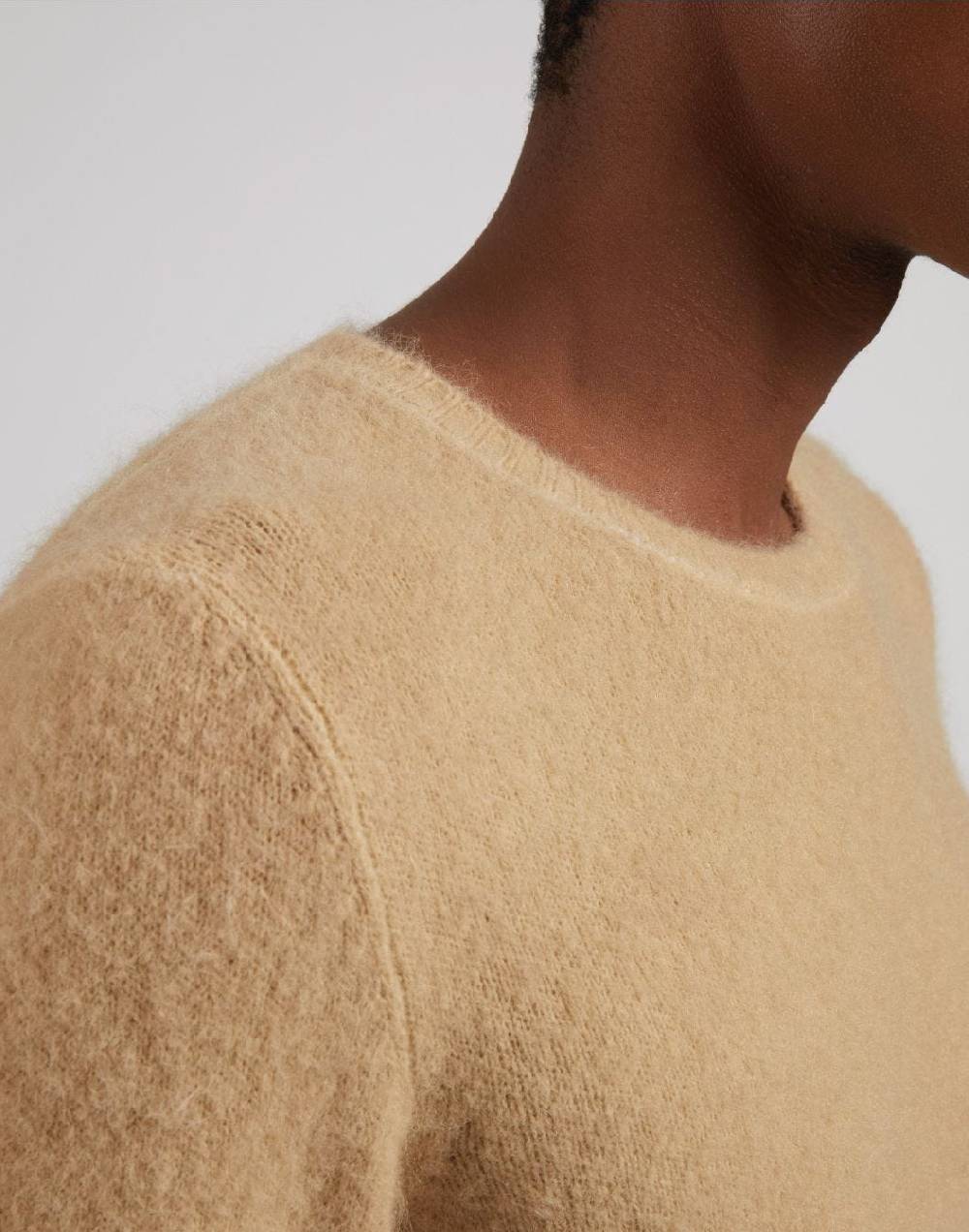 Lardini Maglia girocollo beige a maglia rasata Qualità Garantita