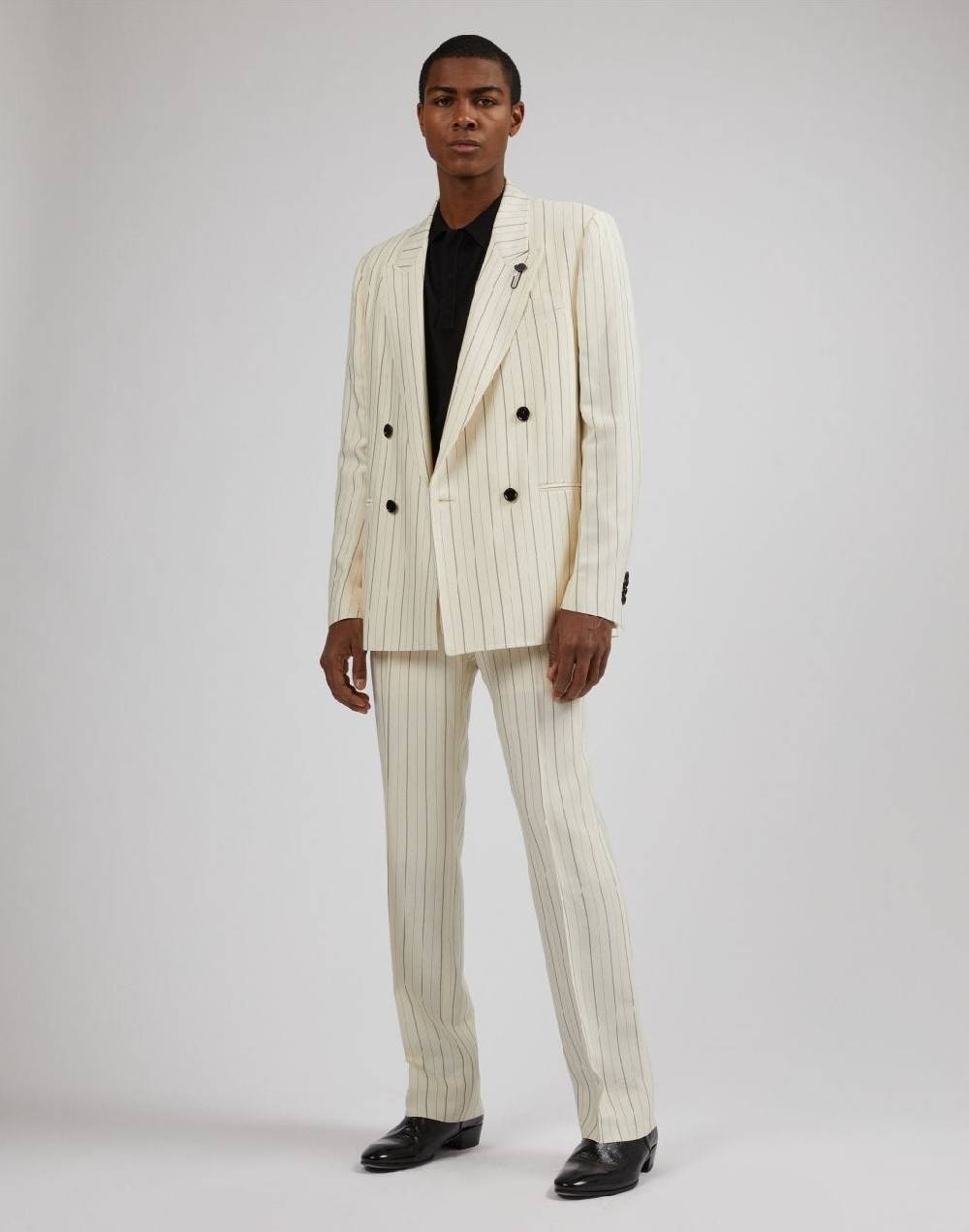 Lardini Pantalone attitude gessato mosso in viscosa Sconto