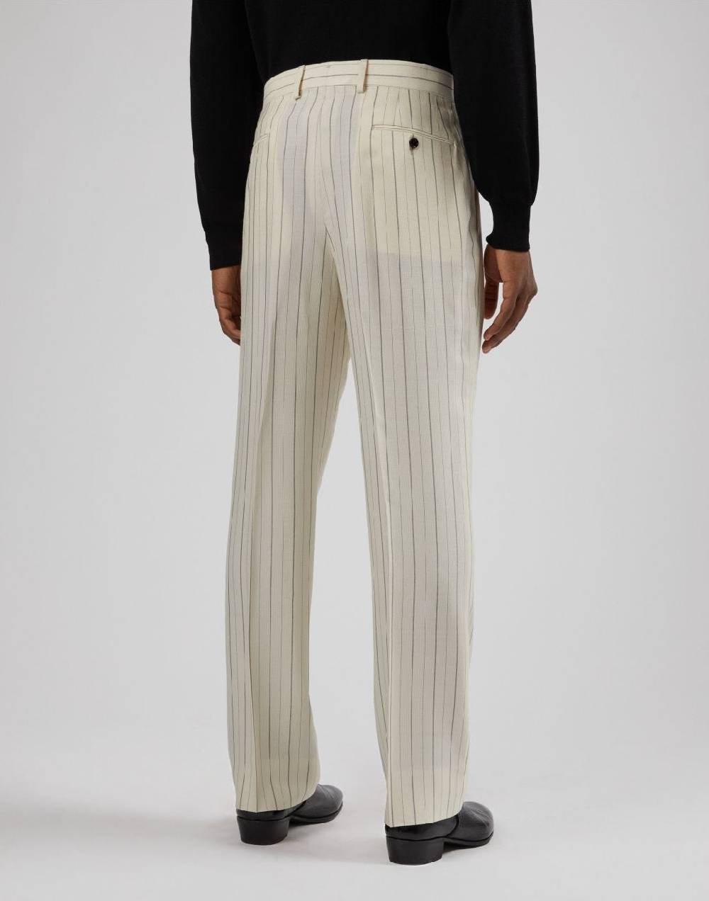 Lardini Pantalone attitude gessato mosso in viscosa Sconto