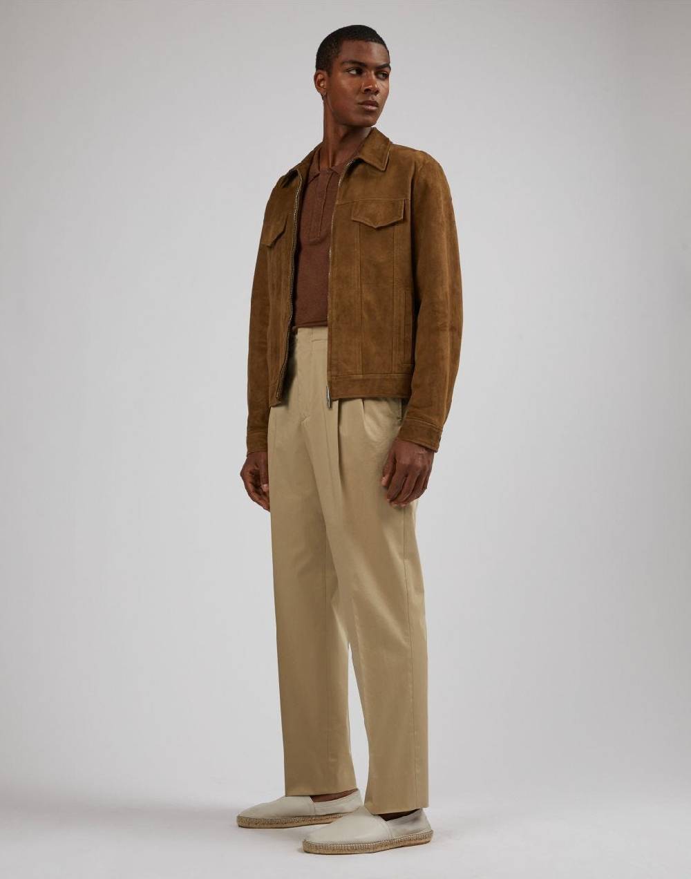 Lardini Polo a manica lunga nocciola Online