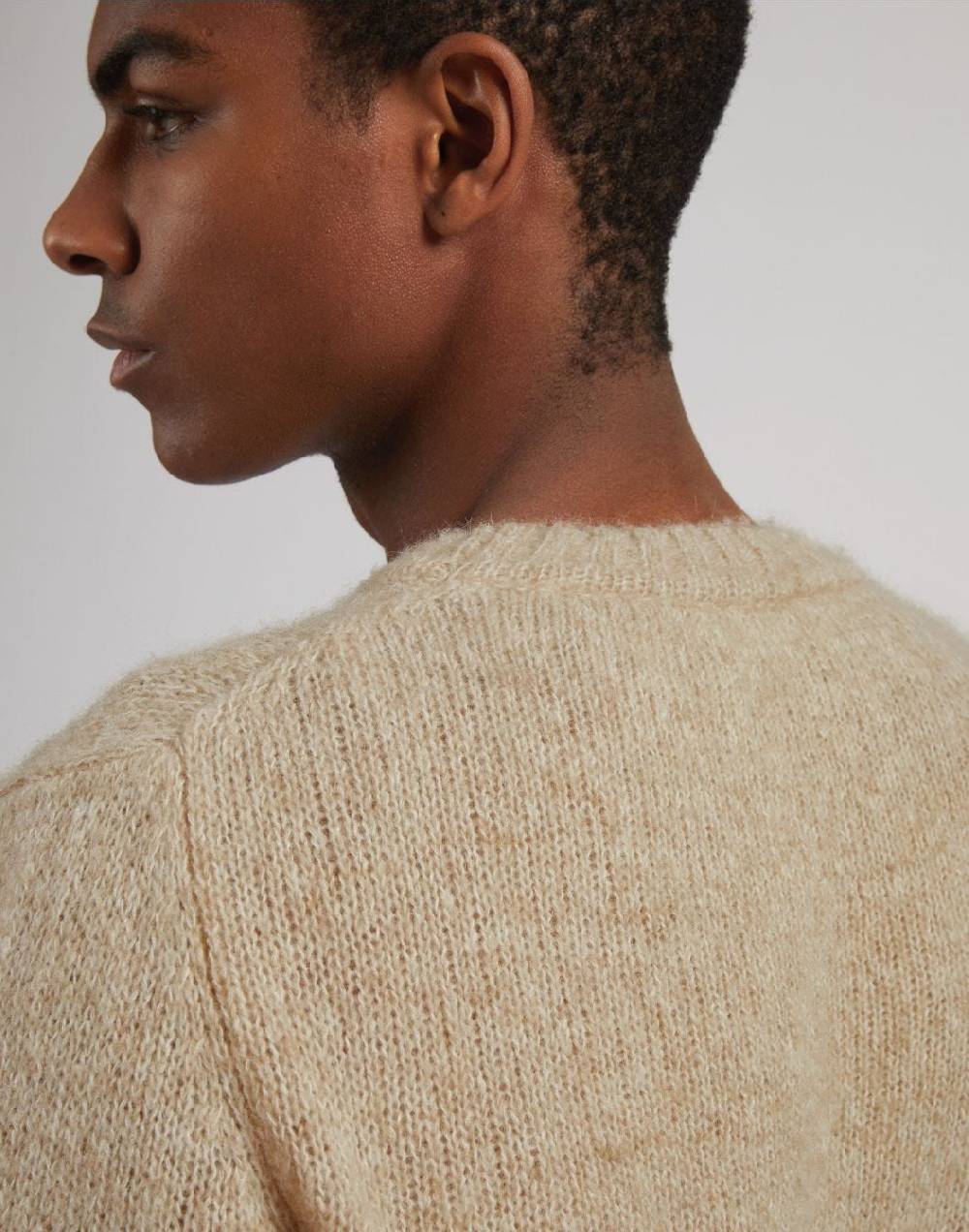 Lardini Maglia girocollo beige a manica lunga Saldi