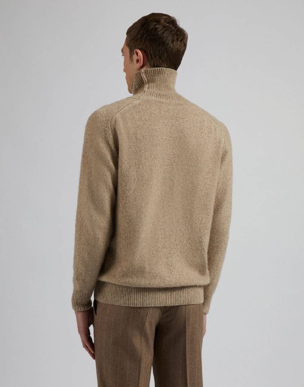 Lardini Maglia dolcevita beige in 100% puro cashmere biagioli titolo 2/11 Offerte