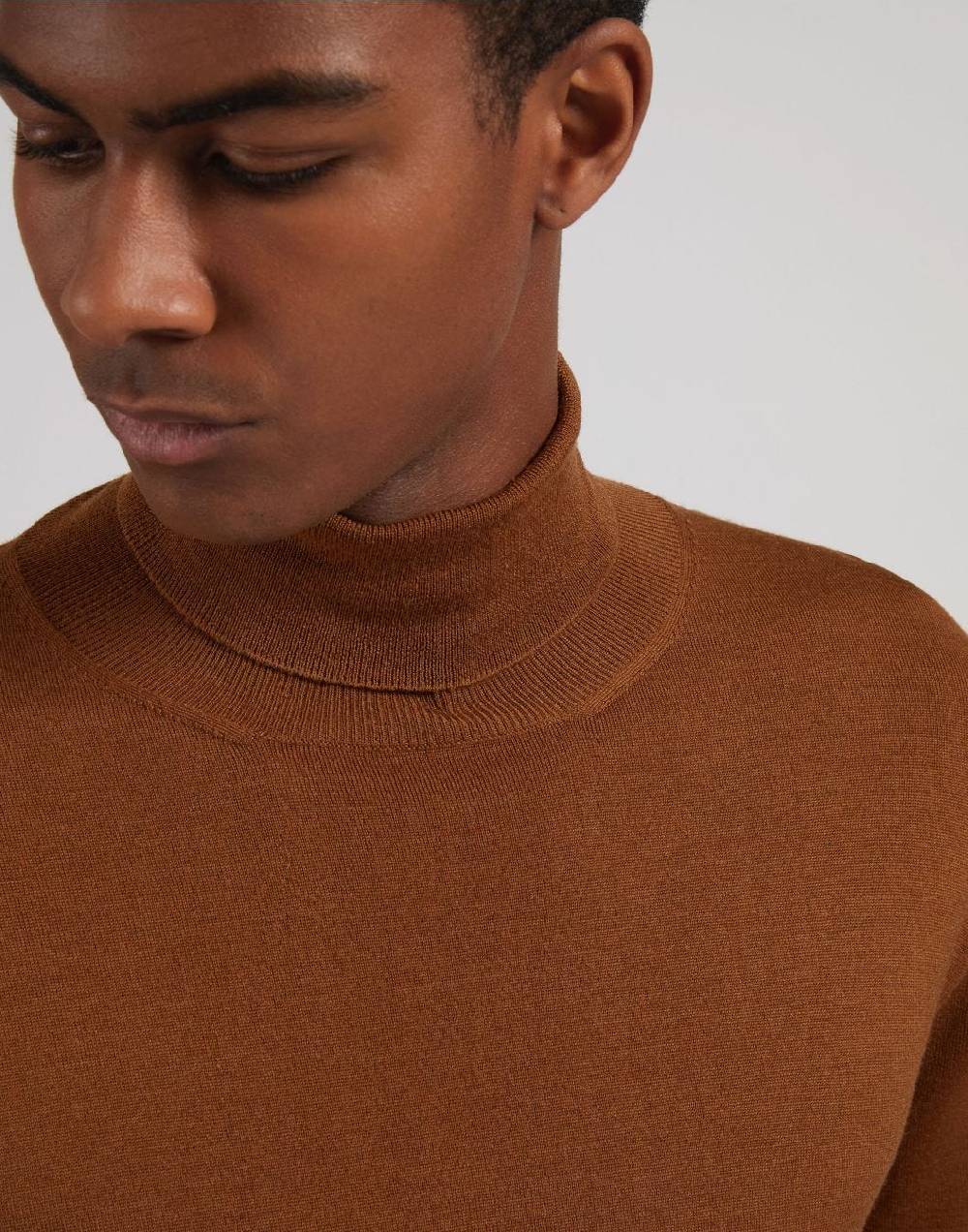 Lardini Dolcevita nocciola in lana merino, seta e cashmere Vendita Economica