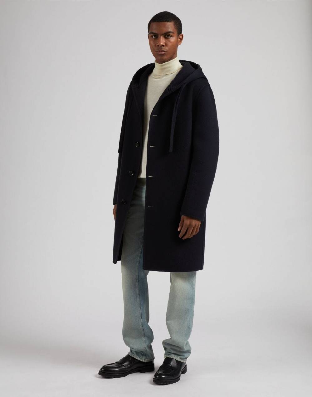 Lardini Dolcevita bianco in lana merino, seta e cashmere Saldi Di Fabbrica
