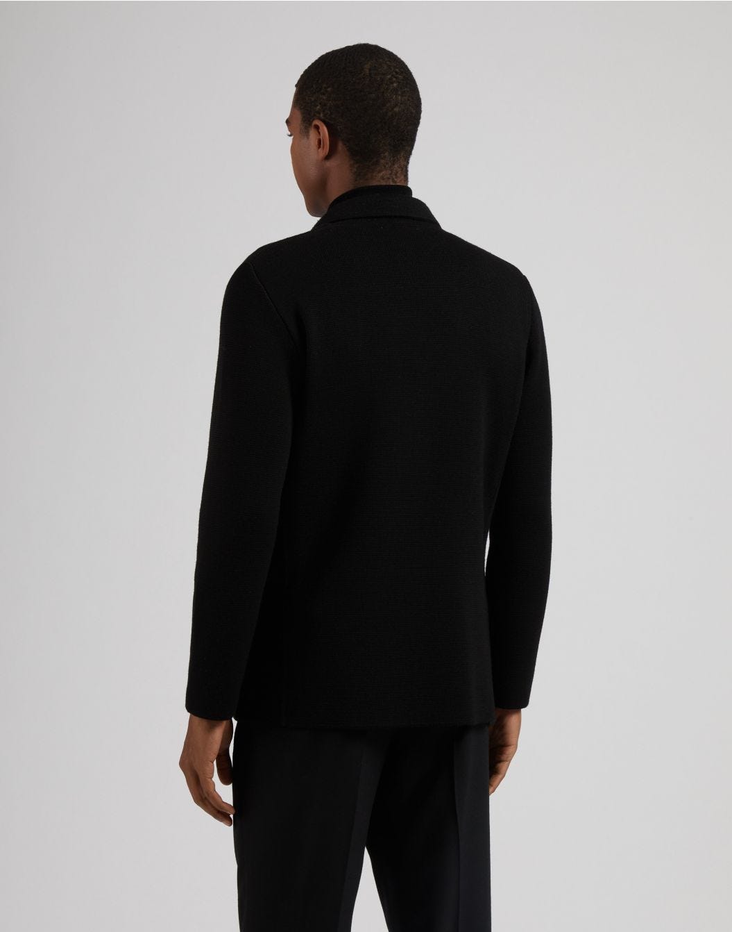 Lardini Peacoat nero doppiopetto in lana merino 100% I Più Venduti