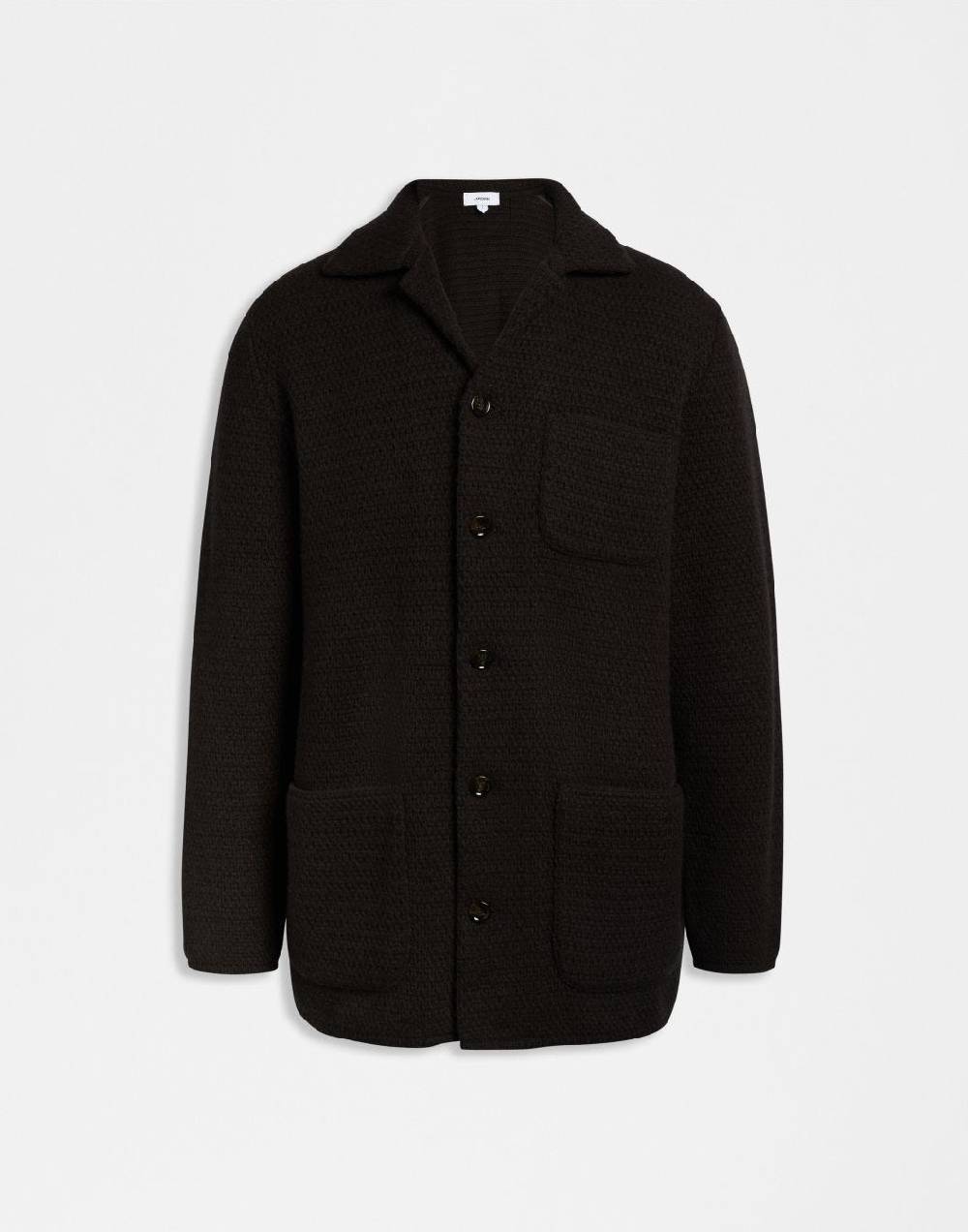 Lardini Giacca maglia marrone in 100% cashmere ecologico Vendite Flash