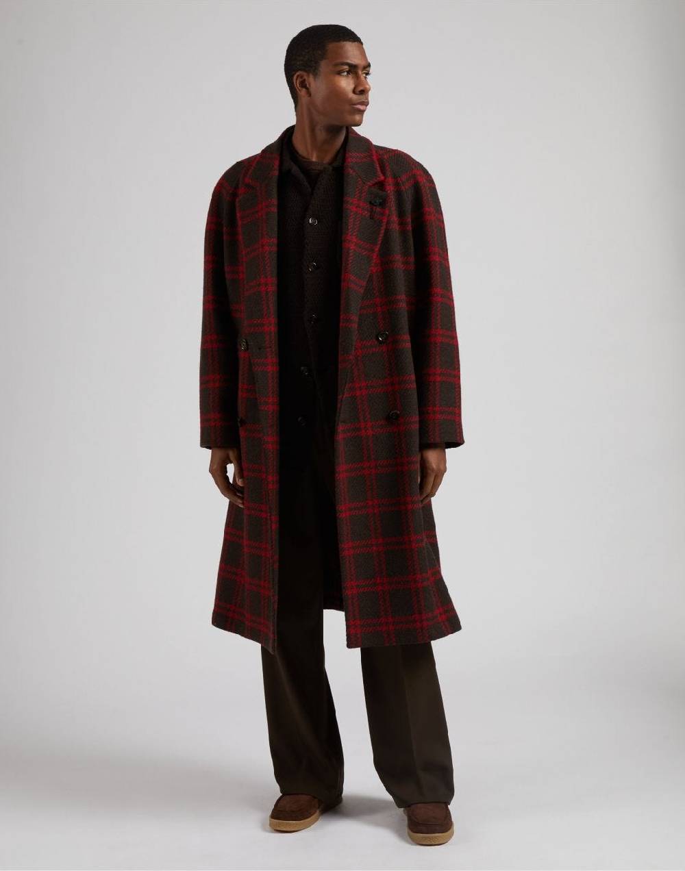 Lardini Giacca maglia marrone in 100% cashmere ecologico Vendite Flash