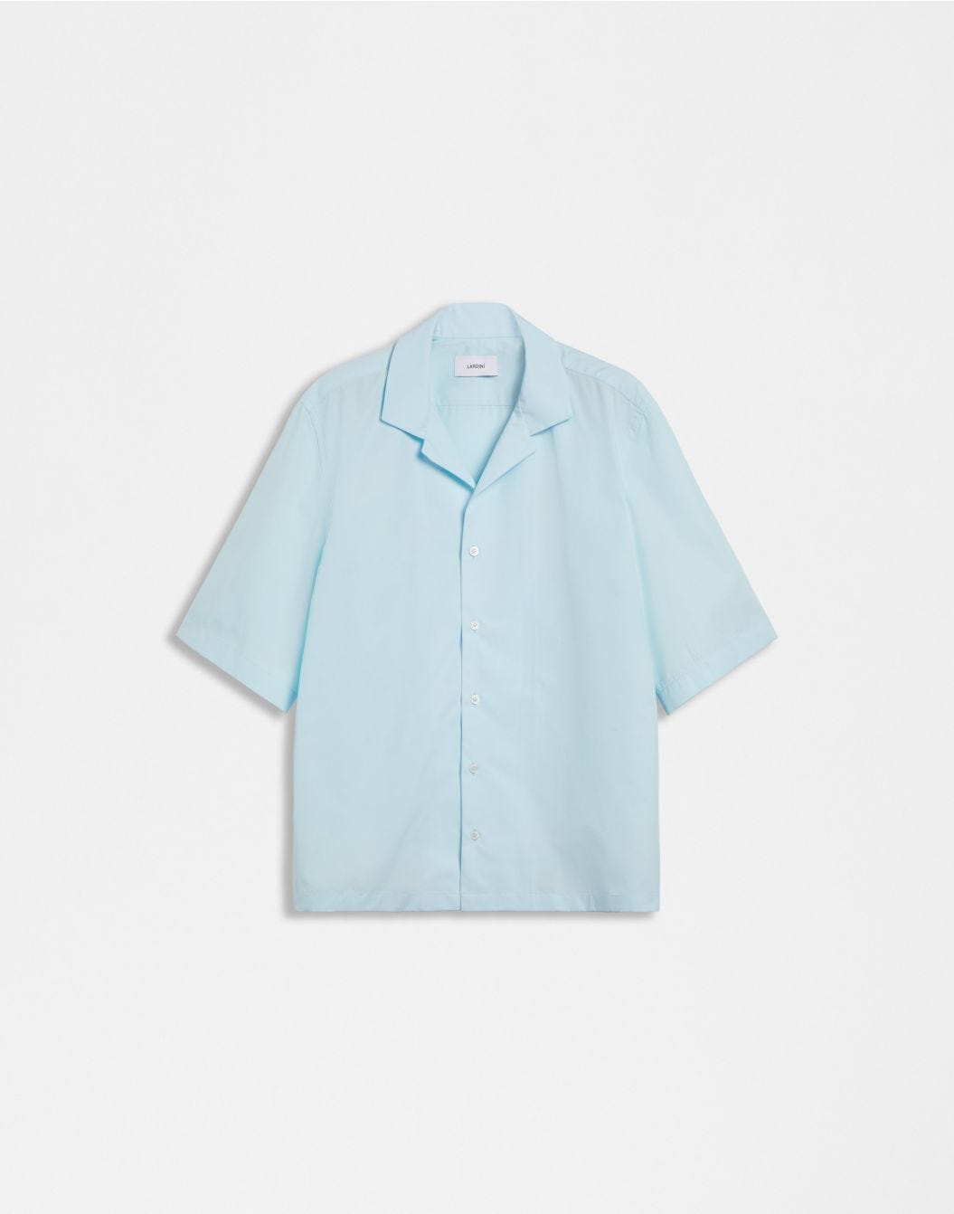 Lardini Camicia azzurra in popeline soft touch Italy