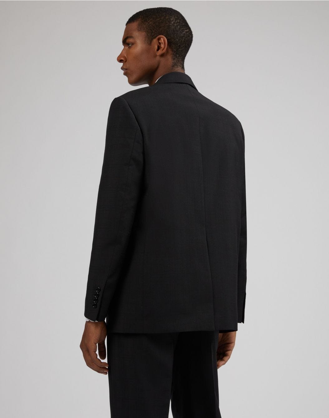 Lardini Blazer attitude nero monopetto in lana e mohair Italia