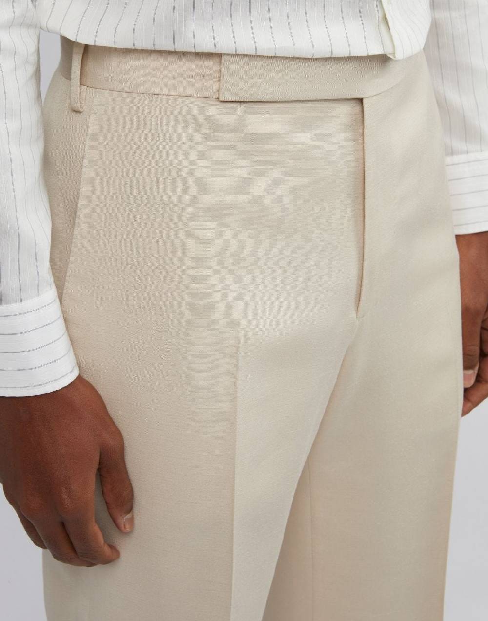 Lardini Pantalone attitude panna con fondo ampio In Linea
