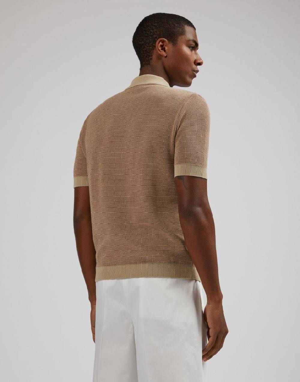 Lardini Polo bicolore con lavorazione jacquard Vendita