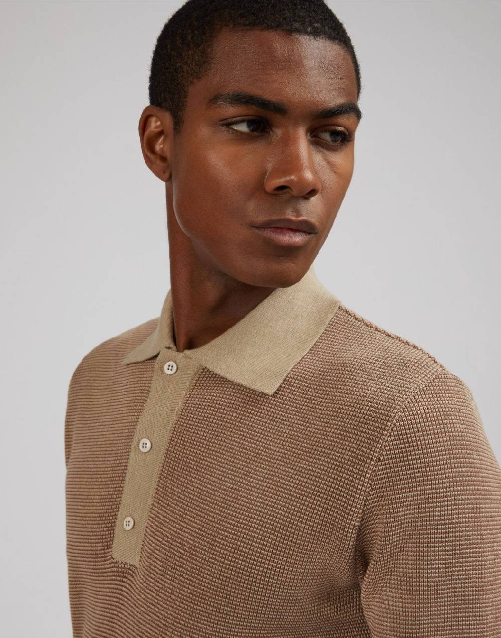 Lardini Polo bicolore con lavorazione jacquard Vendita